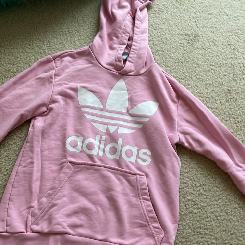 Kids pink adidas sweatshirt